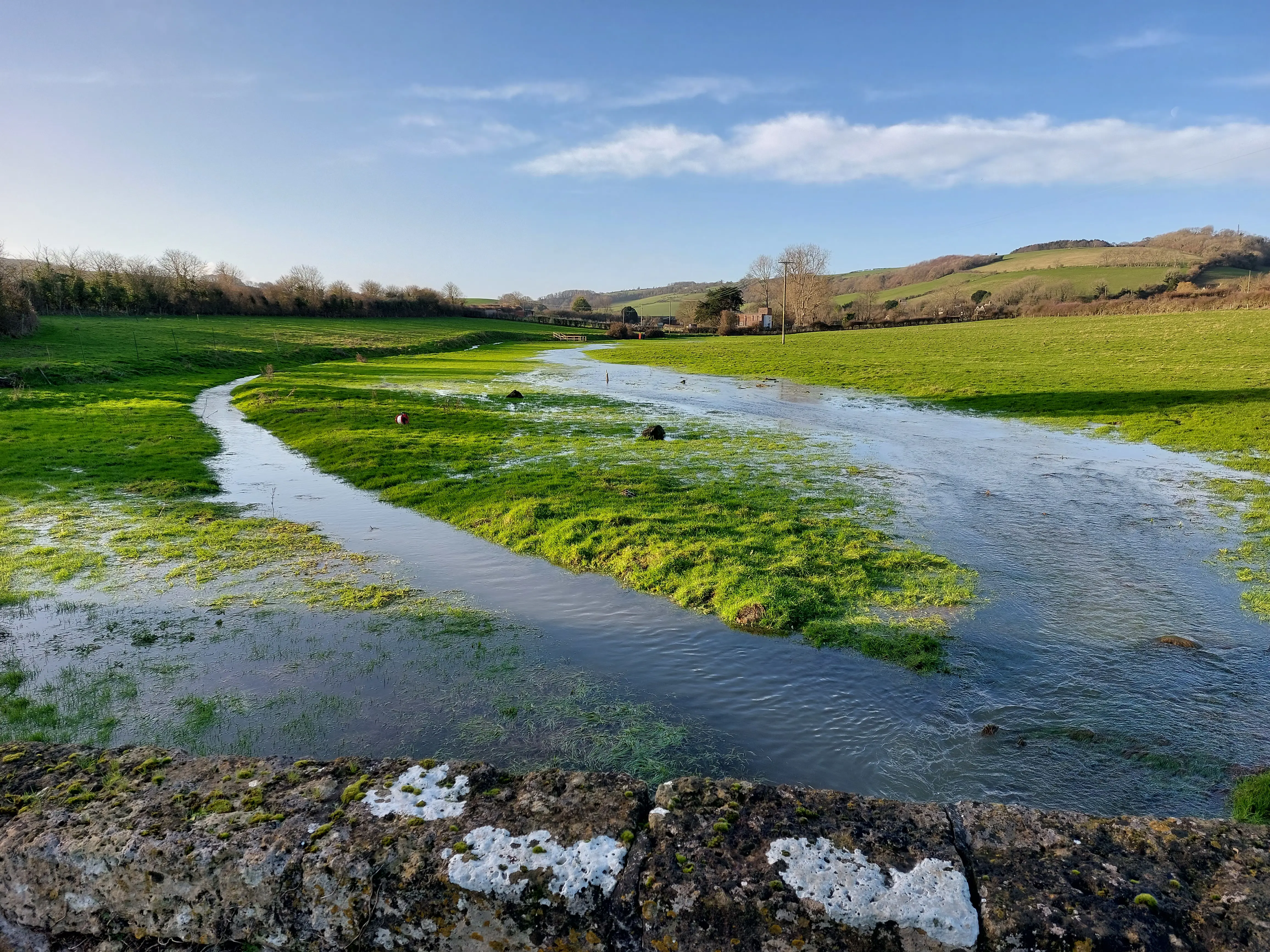 a waterlogged field part of sustainable abstraction 