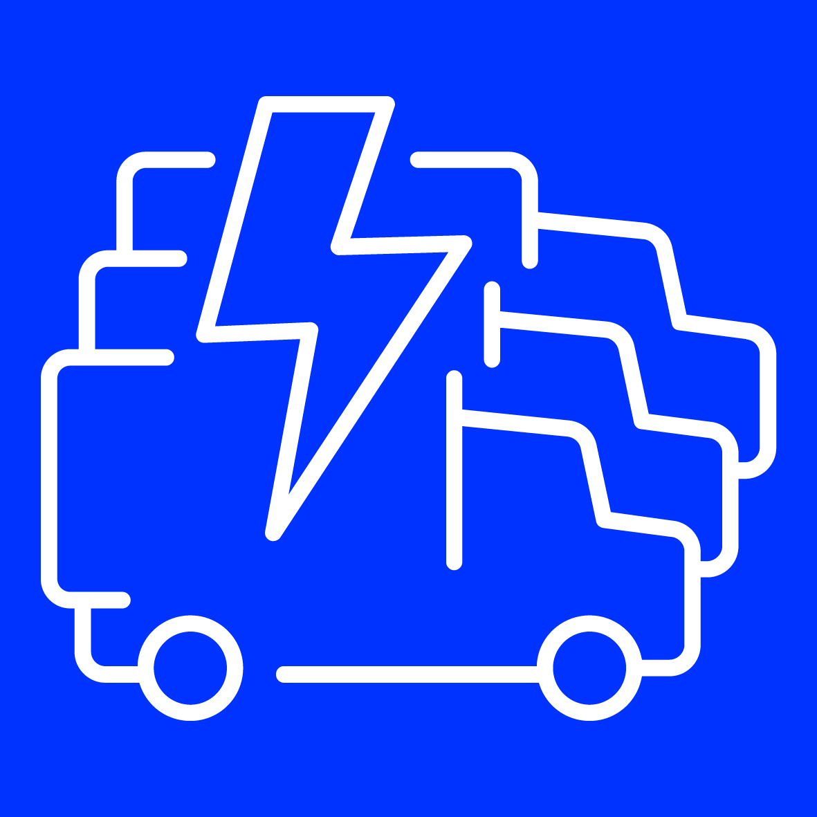 EV vehicle icon representing a decarbonising fleet