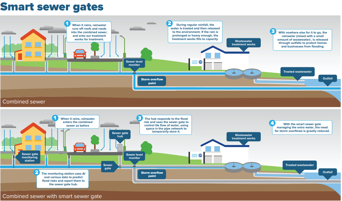 Smart sewer gates