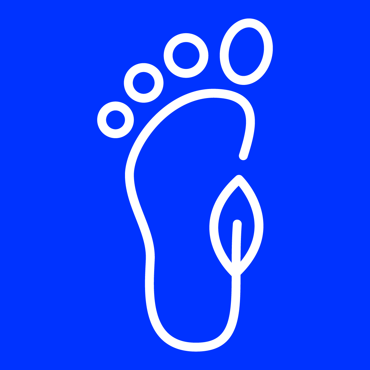 Footprint icon representing natural carbon 